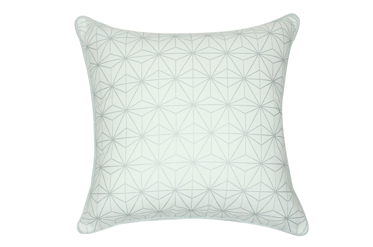 Silver Star Cushion Cover (18*18 Inches)  Set of 2 Pc